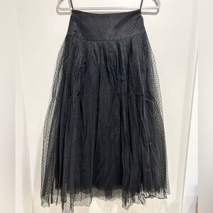 Benaar black midi skirt with polka dot detail